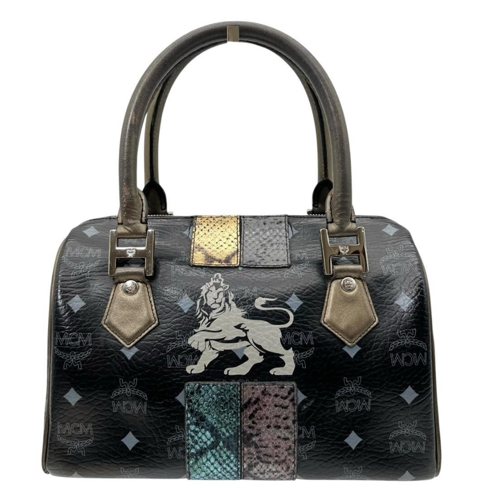 Authentic MCM ‘Visetos’ “Princess” Lioness ‘Boston’ Bag